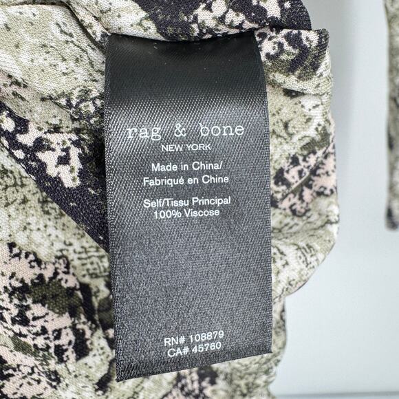 Rag & Bone Snake Print Poppy Draped Mini Dress Black & Gray Size Small - Picture 6 of 8